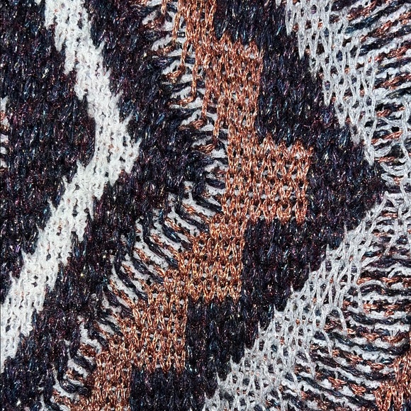 MNG MANGO Rare Oversized Chunky Knit Glittery Boho Cardigan - Picture 6 of 16